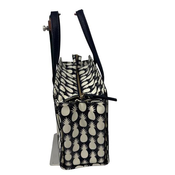 Kate Spade New York Cedar Street Pineapples Hayden Handbag Tote Black White - Picture 14 of 16